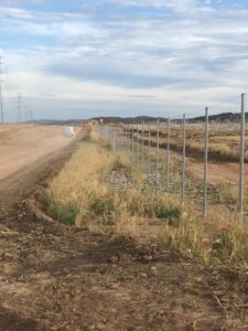 Malla cinegética en Parque Solar fotovoltaico en Teruel